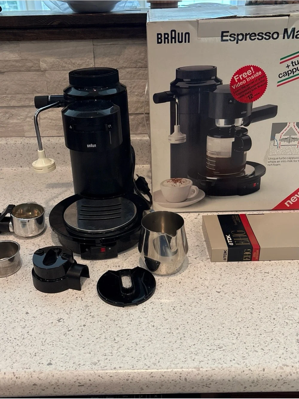 Braun Black Espresso Maker with Milk Frother